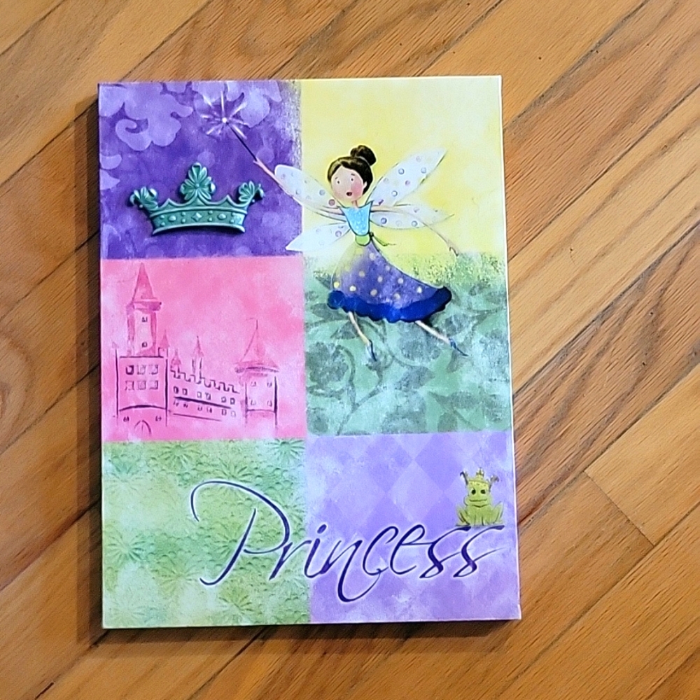 12"wx16"L.  Princess canvas wall art